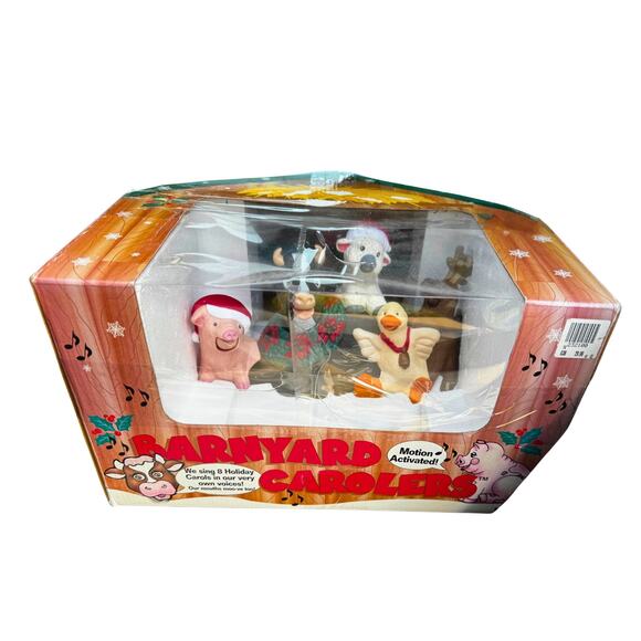 Barnyard Carolers Animated Christmas Set – Motion Activated Singing Animals - Picture 1 of 3